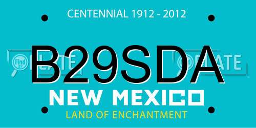 B29SDA New Mexico License Plate