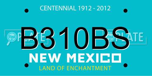 B310BS New Mexico License Plate