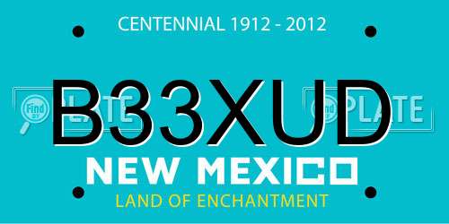 B33XUD New Mexico License Plate