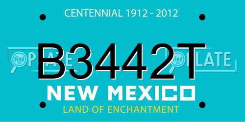 B3442T New Mexico License Plate