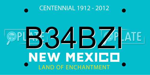 B34BZI New Mexico License Plate