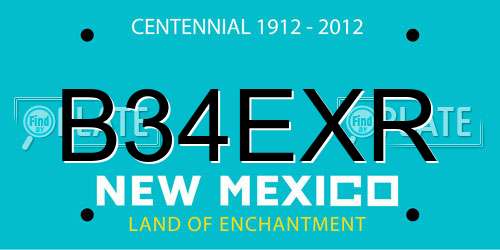 B34EXR New Mexico License Plate