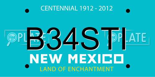 B34STI New Mexico License Plate