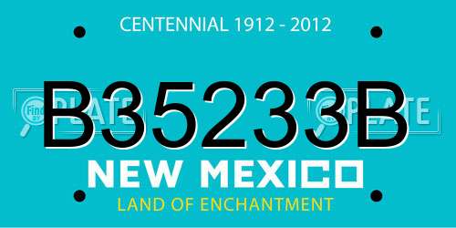 B35233B New Mexico License Plate