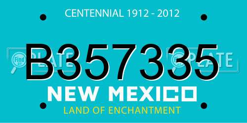B357335 New Mexico License Plate
