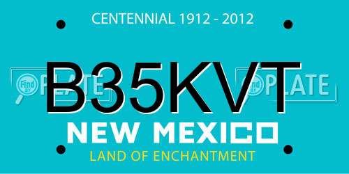 B35KVT New Mexico License Plate