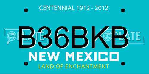 B36BKB New Mexico License Plate