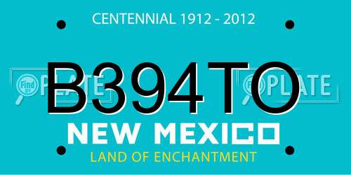 B394TO New Mexico License Plate