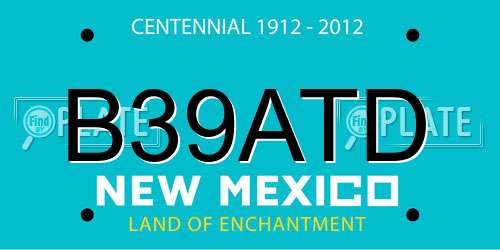 B39ATD New Mexico License Plate