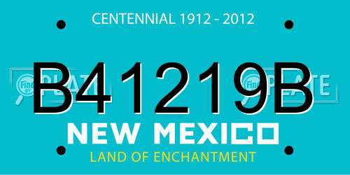 B41219B New Mexico License Plate