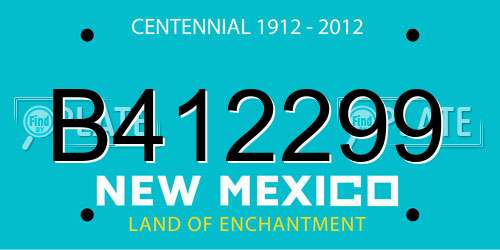B412299 New Mexico License Plate