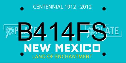 B414FS New Mexico License Plate