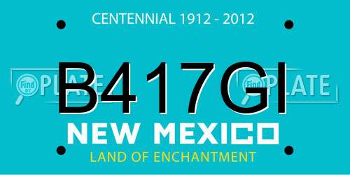 B417GI New Mexico License Plate