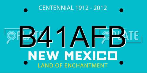 B41AFB New Mexico License Plate