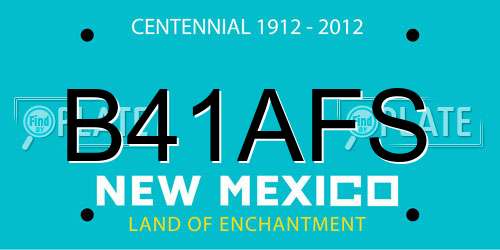 B41AFS New Mexico License Plate