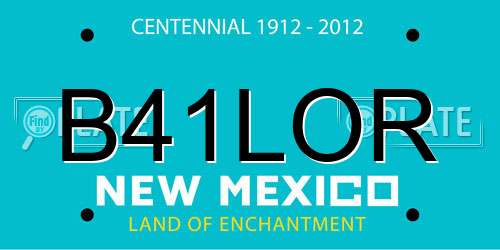B41LOR New Mexico License Plate