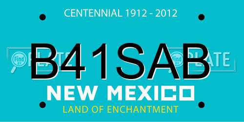 B41SAB New Mexico License Plate