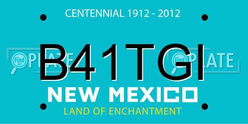B41TGI New Mexico License Plate