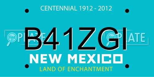 B41ZGI New Mexico License Plate