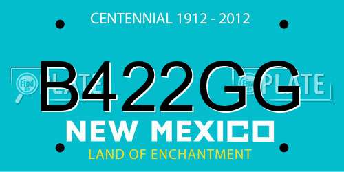 B422GG New Mexico License Plate