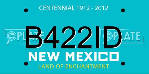 B422ID New Mexico License Plate