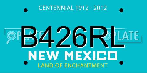 B426RL New Mexico License Plate