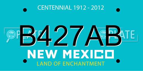B427AB New Mexico License Plate