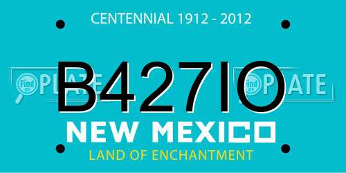 B427IO New Mexico License Plate