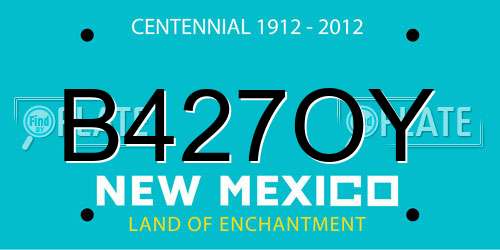 B427OY New Mexico License Plate