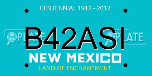 B42ASI New Mexico License Plate