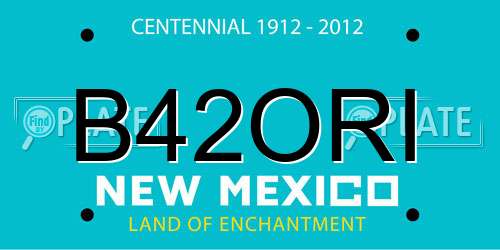 B42ORI New Mexico License Plate