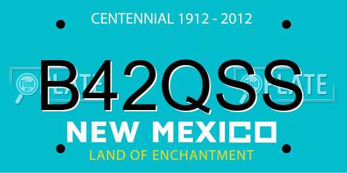 B42QSS New Mexico License Plate