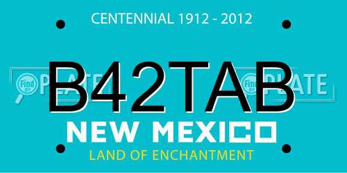 B42TAB New Mexico License Plate