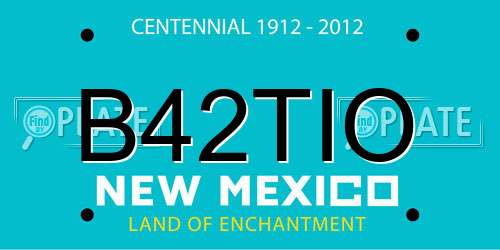 B42TIO New Mexico License Plate