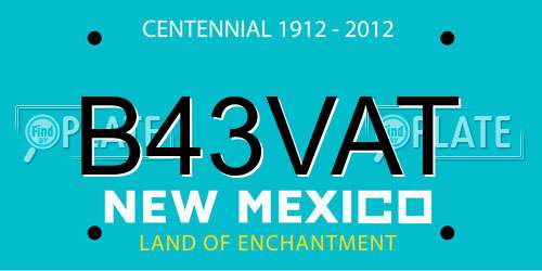 B43VAT New Mexico License Plate