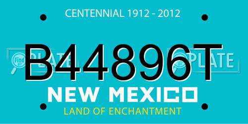 B44896T New Mexico License Plate