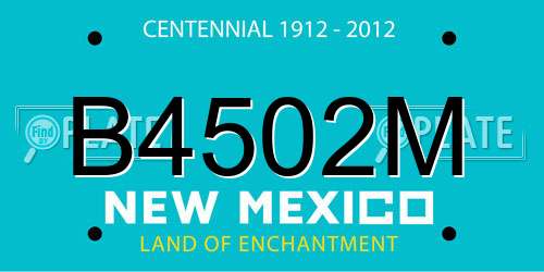 B4502M New Mexico License Plate
