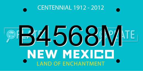 B4568M New Mexico License Plate