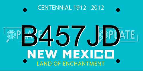 B457JD New Mexico License Plate