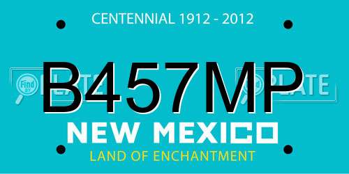 B457MP New Mexico License Plate