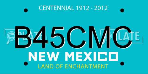B45CMC New Mexico License Plate