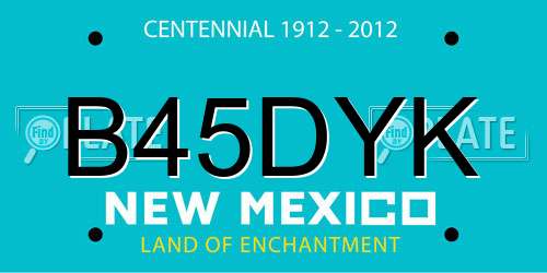 B45DYK New Mexico License Plate