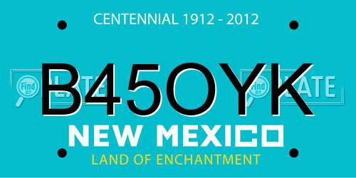 B45OYK New Mexico License Plate