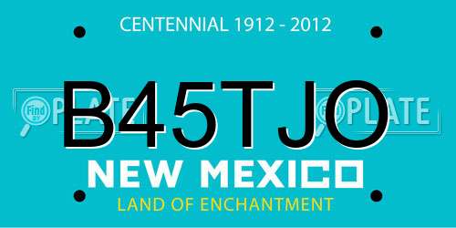 B45TJO New Mexico License Plate
