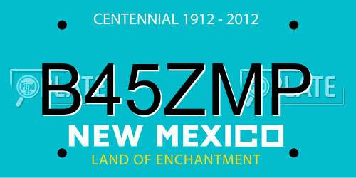 B45ZMP New Mexico License Plate