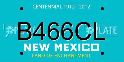 B466CL New Mexico License Plate
