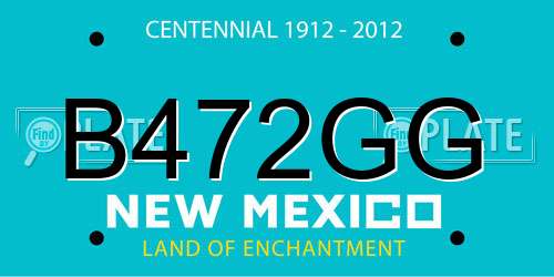 B472GG New Mexico License Plate