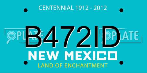 B472ID New Mexico License Plate