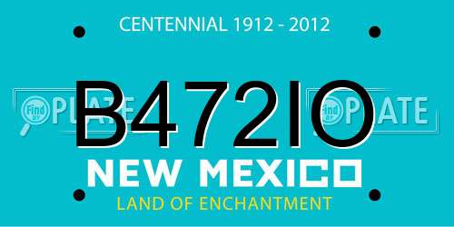 B472IO New Mexico License Plate