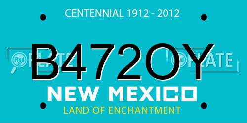 B472OY New Mexico License Plate